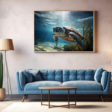 Tableau Tortue De Mer Qui Nage